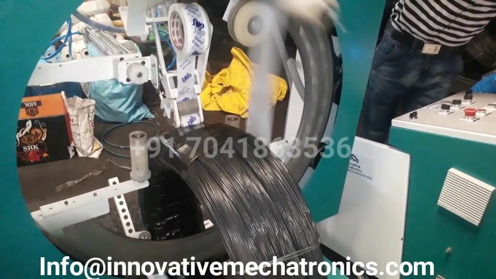 Compact Wire Packing and Wrapping Machine for GI and Binding Wires. Compact Wire Packing and Wrapping Machine for GI and Binding Wires.