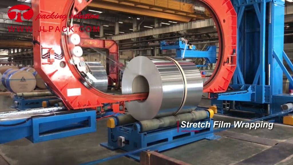 “Innovative Packaging Solution for Aluminum Coils: Enhanced Automation and Efficiency in Coil Wrapping Process”