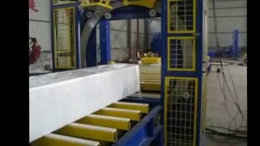 Assembly line’s horizontal wrapping machine by Qingdao Ausense.