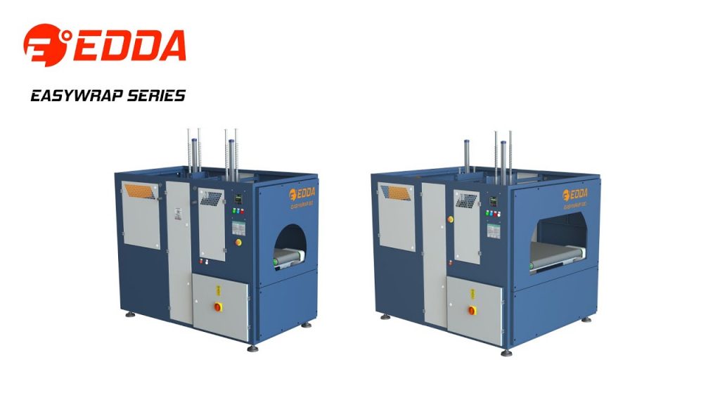 Compact Horizontal Door Wrapping Machine for Easy Profile Wrapping