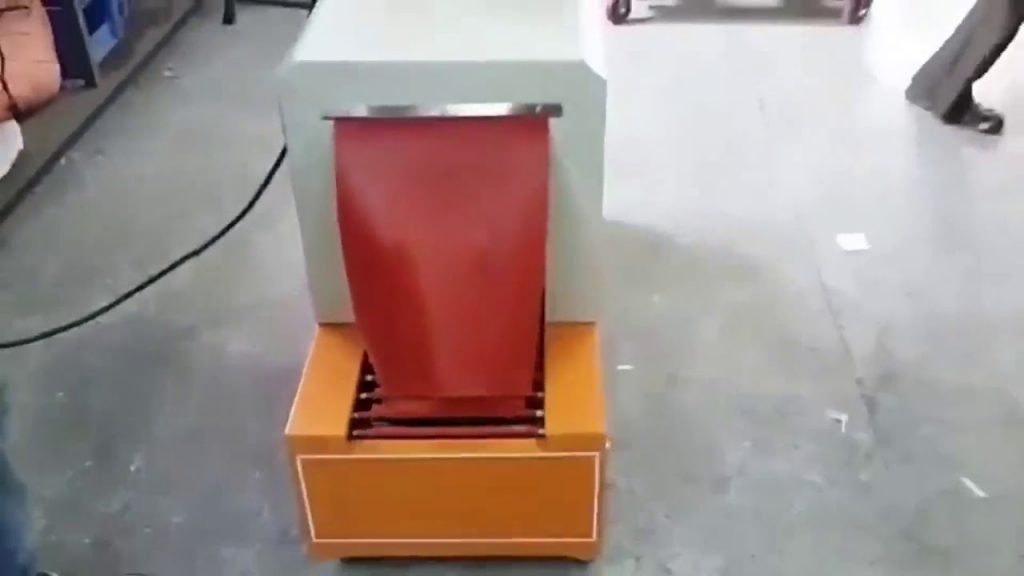 Compact shrink wrap system for industrial use.