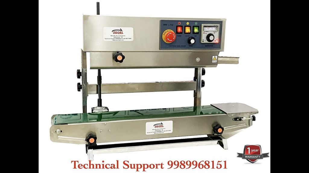 Converting Zegel band sealer from horizontal to vertical in simple steps.