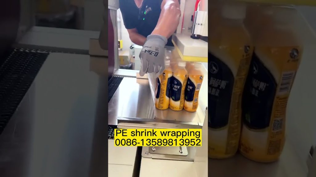 PE shrink wrap for bottle packaging in a single display