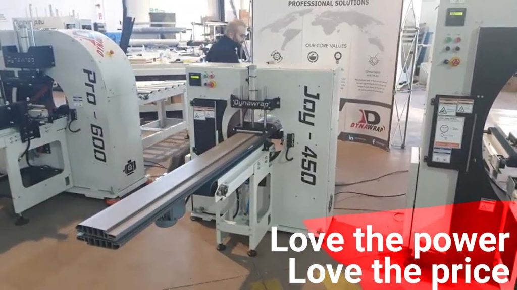 Profile and frame wrapping machine for horizontal stretch film under 12 words.