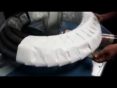 Rubber hose pipe coil packaging machine for stretch wrapping Rubber hose pipe coil packaging machine for stretch wrapping