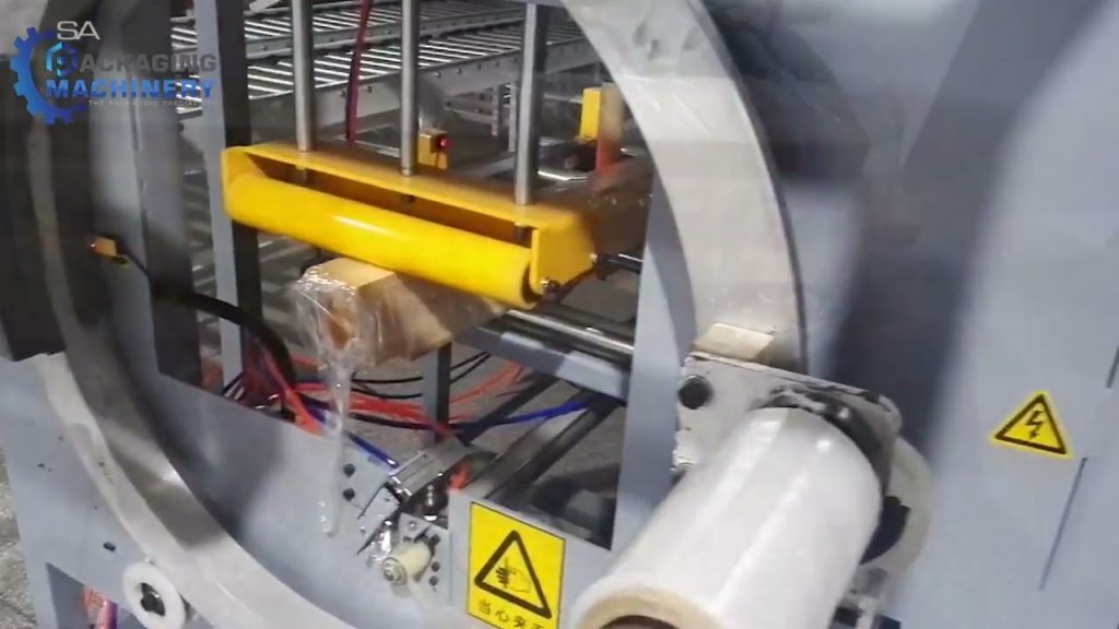 Stretch film wrapper for orbital packaging.