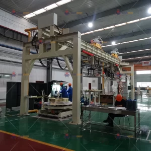 Copper strip lifter and welding machine