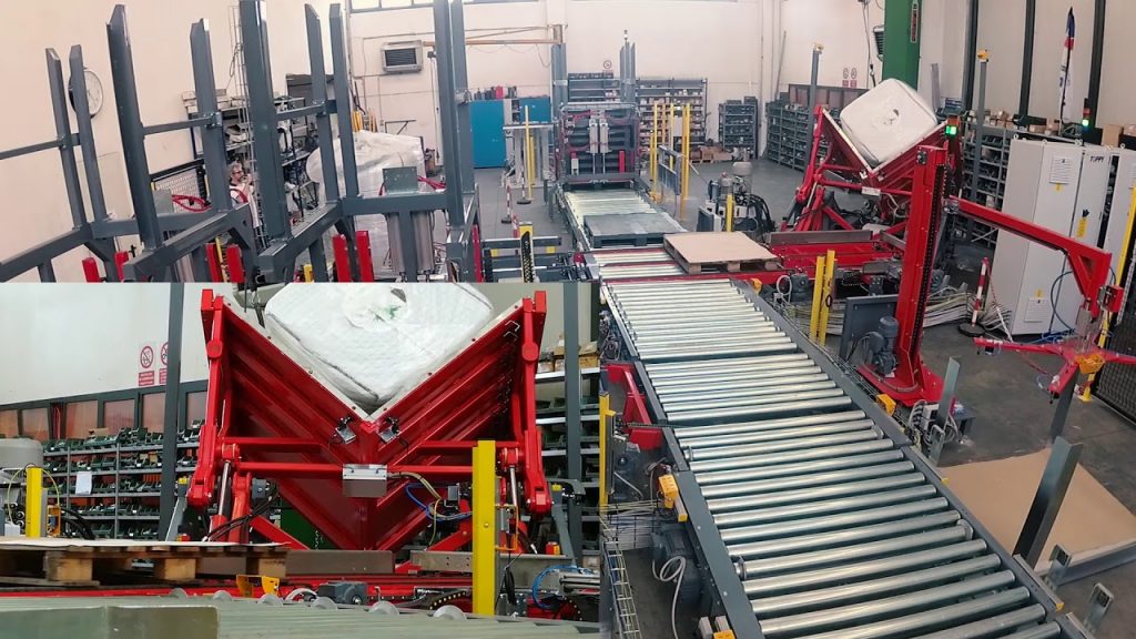 Automatic Pallet Inverter with Pick & Place/Layer Slip Sheet – Toppy VShape