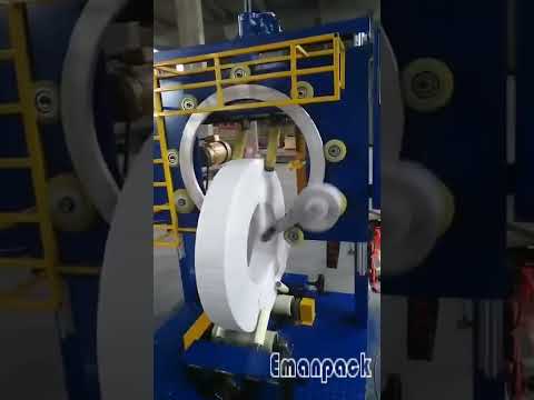 Coil Wrapping Machine with Film Cutter