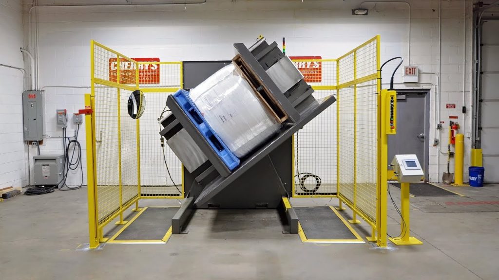 Inverting Super Sacks using a DC Pallet Inverter: An Industrial Solution