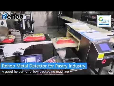 Unique Packaging System for Horizontal Inkjet Printing, Metal Detection & Handling of Pastries, Cookies, and Frozen Foods